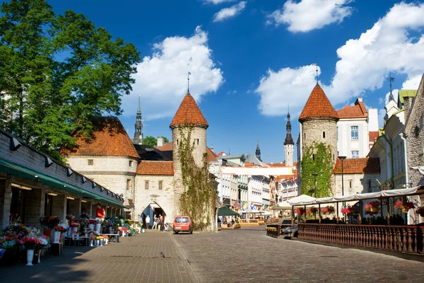 Porte Viru dans le vieux Tallinn — Photo