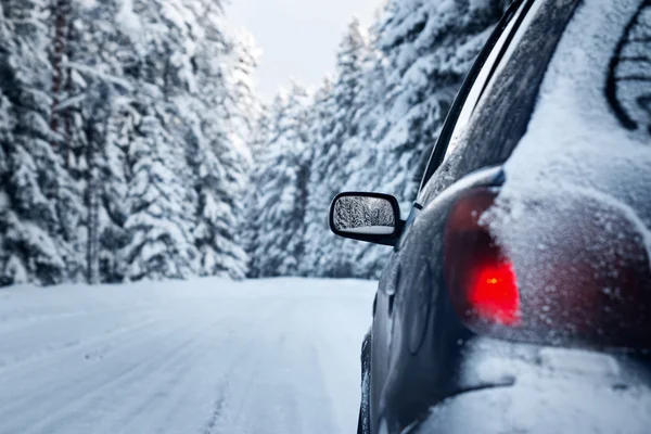 Winterstraße am Morgen — Stockfoto