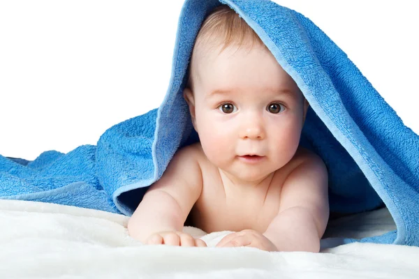 Cute baby in a towel Royalty Free Stock Photos