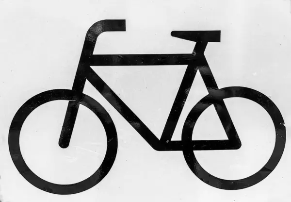 bicycle sign on a white background
