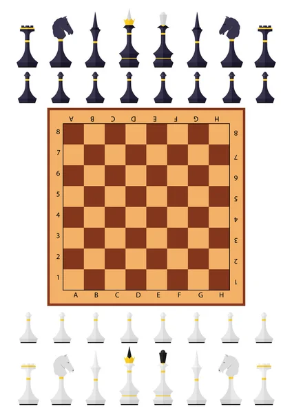 チェス テーブル ゲーム チェス図 — ストックベクタ