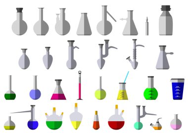 Flask and test-tube for chemical reagent
