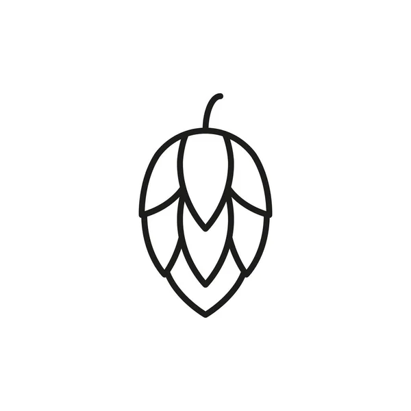 啤酒花，啤酒，图标。在白色背景上孤立的一种简单风格的矢量符号 — 图库矢量图片