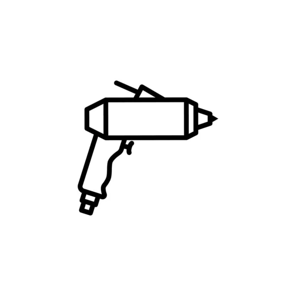 Llave inglesa de la pistola de aire. Signo vectorial en un estilo simple aislado sobre un fondo blanco — Vector de stock