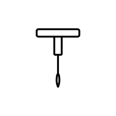 Lastik tamir aleti. Beyaz arkaplanda izole edilmiş basit bir biçimdeki vektör işareti