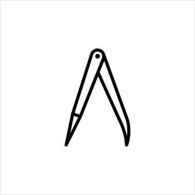 Calipers, isabet oranı, puan artışı. Beyaz arkaplanda izole edilmiş basit bir biçimdeki vektör işareti