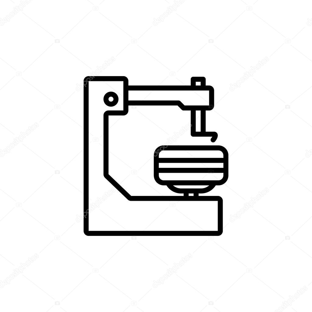 parsing wheel machine. Vector sign in a simple style isolated on a white background