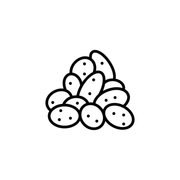 Εικονίδιο γραμμής πατάτας σε ένα απλό στυλ. Διάνυσμα υπογράψει σε ένα απλό στυλ που απομονώνονται σε ένα λευκό φόντο. 64x64 εικονοστοιχεία. — Διανυσματικό Αρχείο
