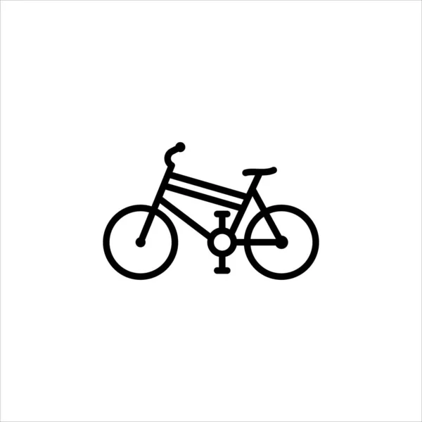 Icon Of The Electric Bike Line In A Simple Style. A Bicycle Powered By An Electric Motor And A Battery. Vector sign in a simple style, isolated on a white background. — Stock Vector