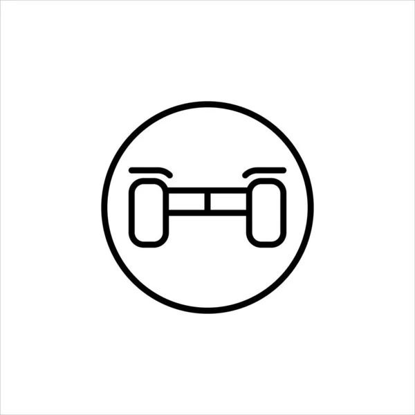 Icône de ligne de scooter gyro dans un style simple. À désigner dans les parcs sur Internet. Signe vectoriel dans un style simple, isolé sur un fond blanc. — Image vectorielle