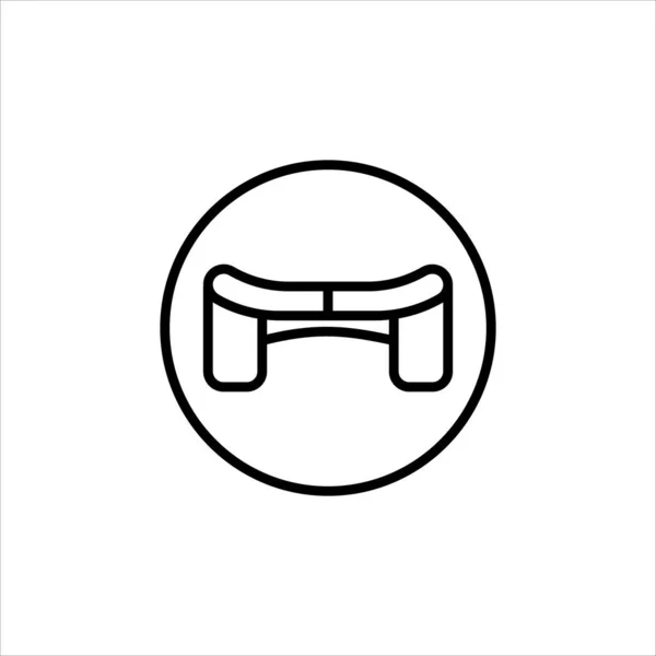 陀螺滑板车系列Icon in a simple style.用于在网上指定公园。向量符号以一种简单的风格出现，用白色背景隔开. — 图库矢量图片