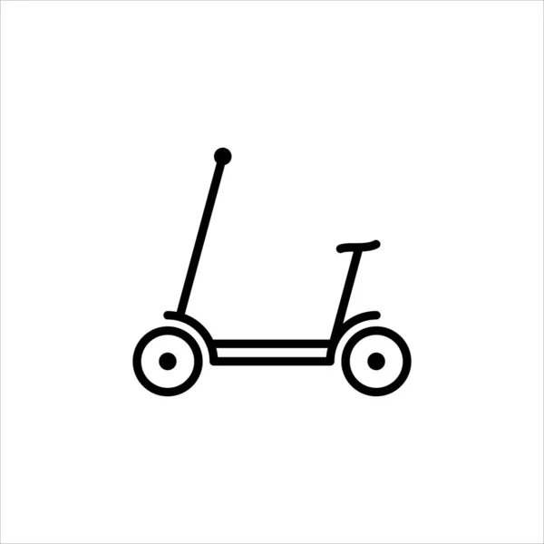 电单车线Icon in a simple style.有益的生态友好型经济运输。娱乐和体育。向量符号以一种简单的风格出现，用白色背景隔开. — 图库矢量图片