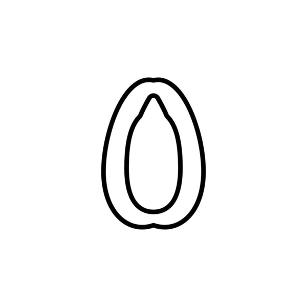 Ayçiçeği Tohum Çizgisi Simgesi Basit Tarzda. Beyaz arkaplanda izole edilmiş basit bir şekilde vektör işareti. 64x64 piksel — Stok Vektör