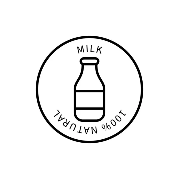 Icona linea latte è in uno stile semplice. Segno vettoriale in stile semplice isolato su sfondo bianco. Dimensione originale 64x64 pixel. — Vettoriale Stock