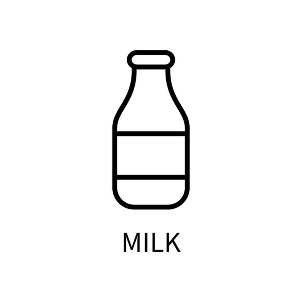 Το εικονίδιο της γραμμής γάλακτος είναι σε ένα απλό στυλ. Διάνυσμα υπογράψει σε ένα απλό στυλ που απομονώνονται σε ένα λευκό φόντο. Αρχικό μέγεθος 64x64 εικονοστοιχεία. — Διανυσματικό Αρχείο