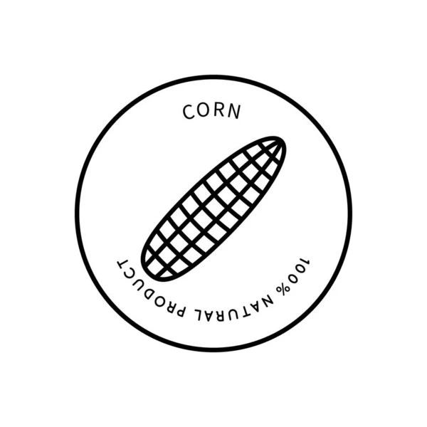 Line Icon Corn im einfachen Stil. Naturprodukt. Vektorzeichen in einem einfachen Stil isoliert auf weißem Hintergrund. — Stockvektor