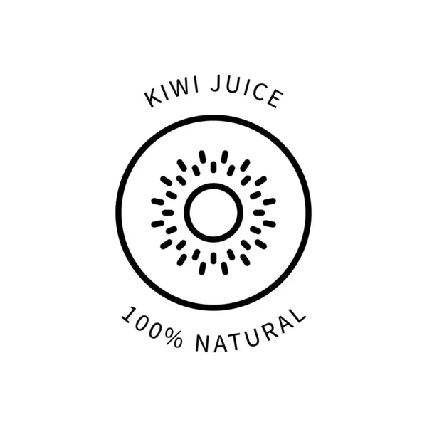 Line Icon Kiwi Juice v jednoduchém stylu. Vektorové znaménko v jednoduchém stylu izolované na bílém pozadí. — Stockový vektor