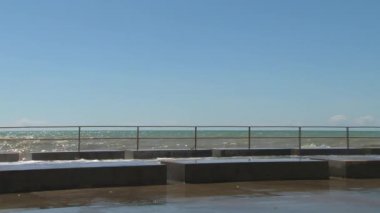 Sochi resort şehir sahil mesire bahar fırtınası