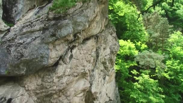 Vues sur la nature Gorges du Kurtat d'Ossétie du Nord-Alanie — Video