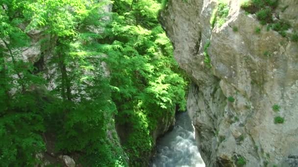 Vistas de la naturaleza Gargantas Kurtat de Osetia del Norte-Alania — Vídeos de Stock