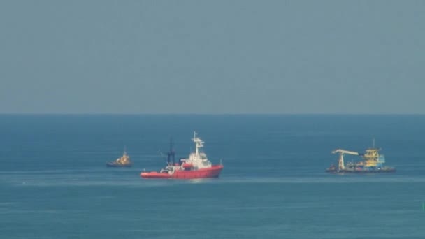 Vattenområdet i Svarta havet utanför kusten Sochi — Stockvideo