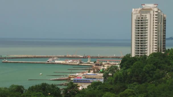 The water area of the Black Sea off the coast of Sochi — Stock Video