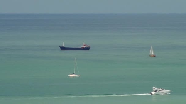 Het Revier/gebied van de Zwarte Zee voor de kust van Sotsji — Stockvideo