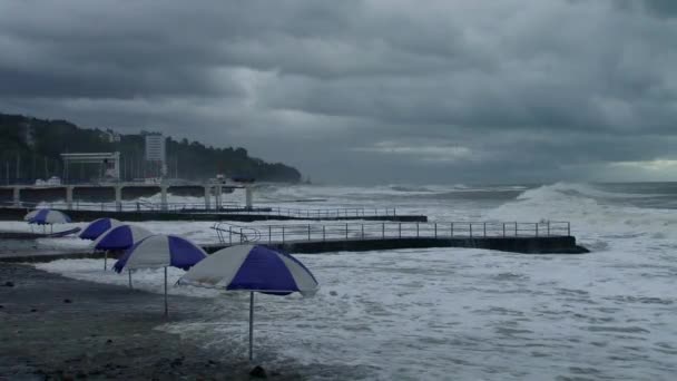 Tormenta de verano en el Mar Negro — Vídeos de Stock