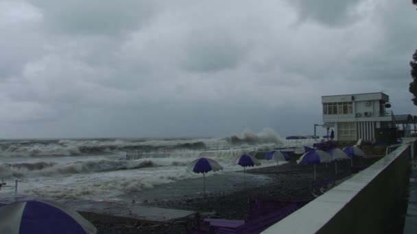 Summer Storm på Svarta havet — Stockvideo