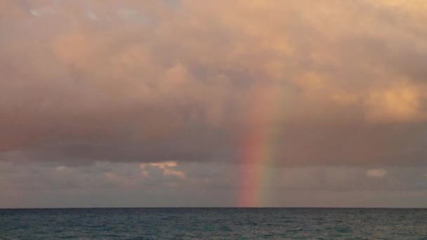 Rainbow over the Black Sea — Stock Video