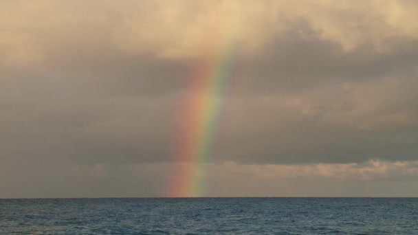 Rainbow over the Black Sea — Stock Video