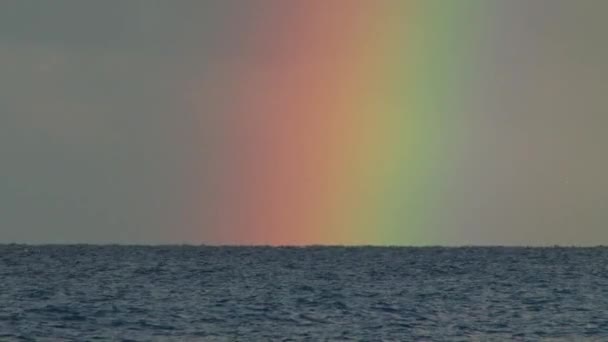 Rainbow over the Black Sea — Stock Video