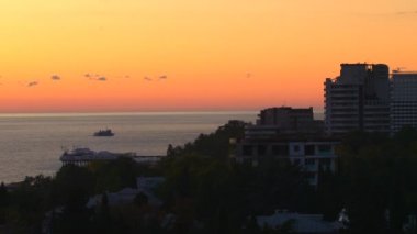 Günbatımı şehir, Sochi, Rusya, Kafkasya