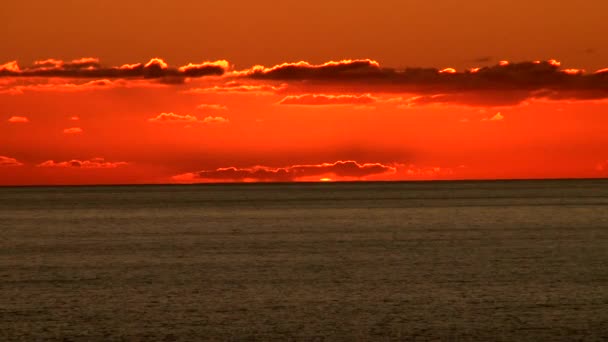 Zonsondergang in de stad Sotsji, Rusland, de Kaukasus — Stockvideo