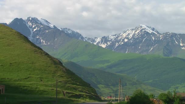 类型和景点 Kurtat gorges 的北奥塞梯-阿兰共和国、 俄罗斯、 高加索地区. — 图库视频影像