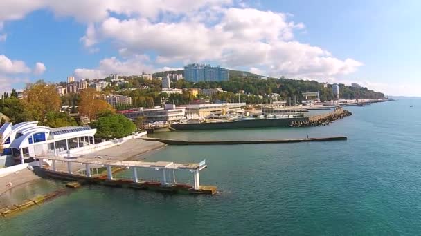 Panorama da costa de Sochi do ar. Rússia e Cáucaso . — Vídeo de Stock