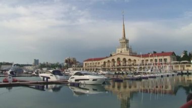 Görünüm liman kenti Sochi, Rusya Federasyonu