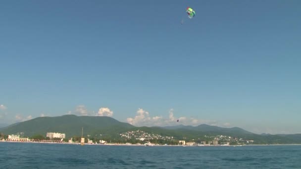 Summer vacation on the Black Sea in the village. Lazarevskoye mountains. Sochi. — Stock Video