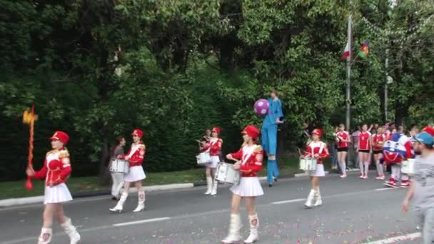 Festive Carnival in the city of Sochi, Russia — Stock Video