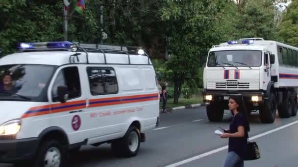 Festival karnaval'in şehir adını Sochi, Rusya Federasyonu — Stok video