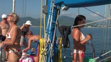 Karadeniz Köyü yaz tatili. Lazarevskoye dağlar. Sochi.