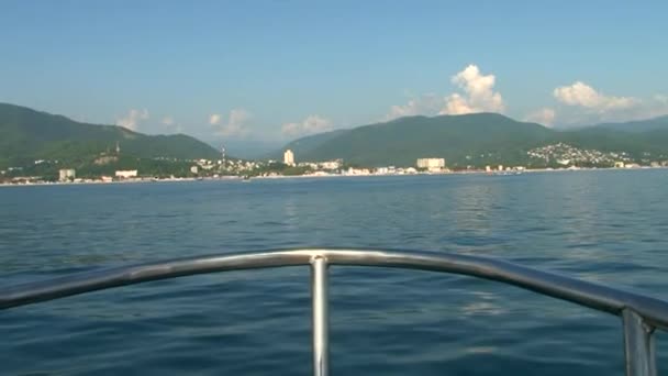 Summer vacation on the Black Sea in the village. Lazarevskoye mountains. Sochi. — Stock Video