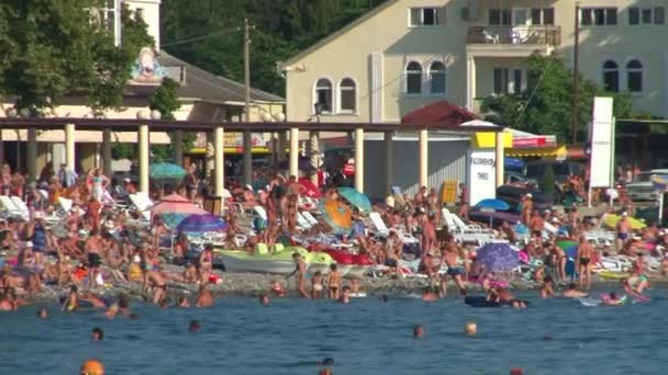 Summer vacation on the Black Sea in the village. Lazarevskoye mountains. Sochi. — Stock Video