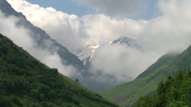 Příroda Kurtat rokle v Severní Osetii, Kavkaz, Rusko. — Stock video