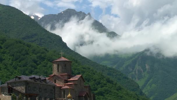 Kurtat Gorge Kuzey Osetya-Alanya, Kafkasya. — Stok video