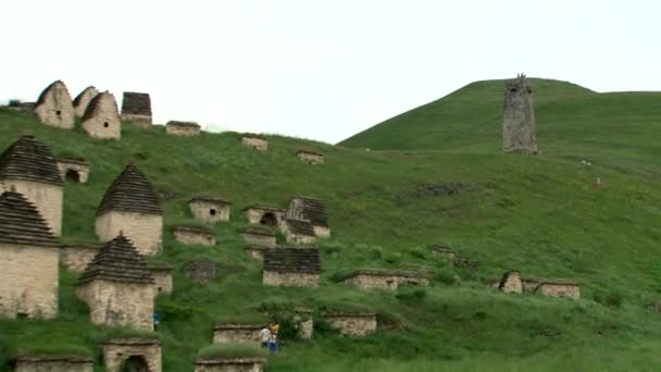 Ortaçağ Şehir mertvyh.severnaya Osetya. Kafkasya. Rusya. — Stok video