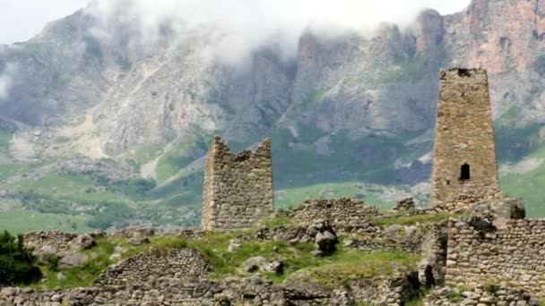 Kurtat Gorge Kuzey Osetya-Alanya, Kafkasya. — Stok video