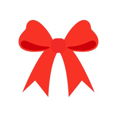 Noel ve Yeni Yıl kızıl kurdelesi. vektör illüstrasyonu