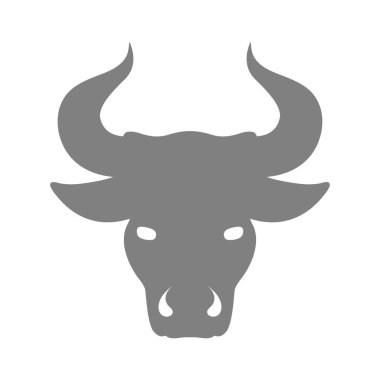 2021 vektör illüstrasyonunun metal boğa sembolü.