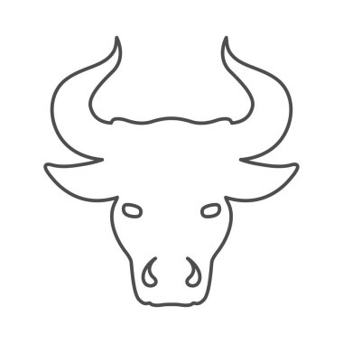 2021 vektör illüstrasyonunun metal boğa sembolü.